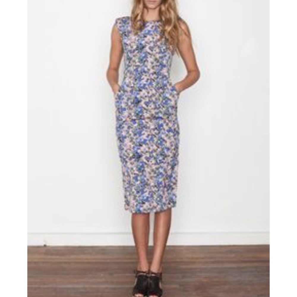 Floral Anthropologie Pencil Skirt Dress